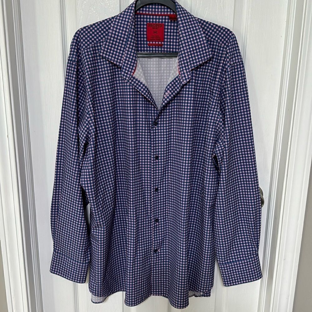PROPER SPORT CHECK STRETCH SHIRT.
